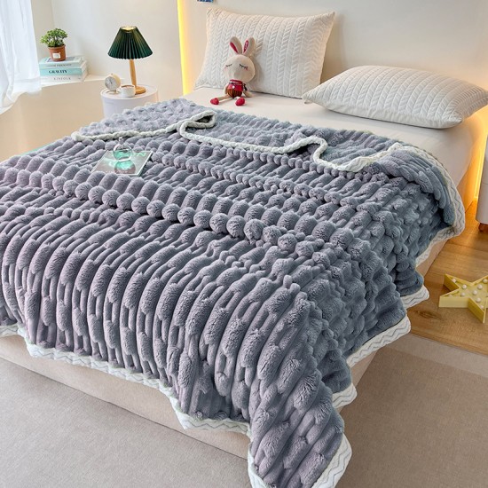 Single bamboo fleece blanket flannel summer casual sofa blanket office nap air conditioning blanket cross border Single bamboo fleece blanket flannel summer casual sofa blanket office nap air conditioning blanket cross border