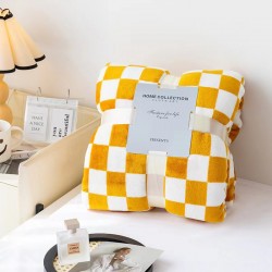 Printed checkerboard blanket single cover blanket sofa blanket coral velvet blanket office nap blanket air conditioning blanket wholesale
